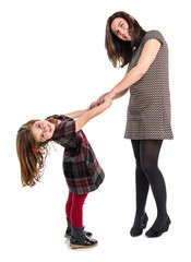 Mother playing with here daughter