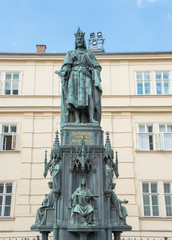Karol Quarto statue in Prague - obrazy, fototapety, plakaty