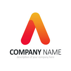 Letter A logo icon design template elements
