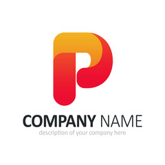 Letter P logo icon design template elements
