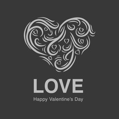 Hand drawn elegant heart shape in a chalk board drawing is great for using for valentine's day card, valentine's day poster or just for saying to somebody about your feelings.