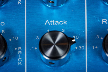 Attack knob on audio mixer