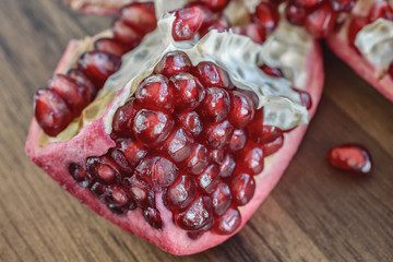 Juicy berries pomegranate.