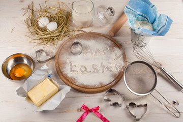 The ingredients for the Easter. Top view.
