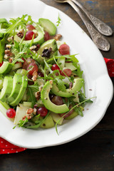 fresh avocado salad with grapes