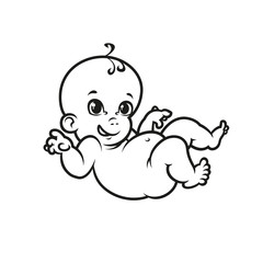 smiling newborn baby