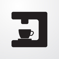 Coffee machine, coffee maker icon