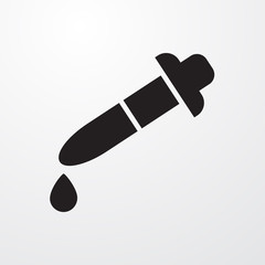 Vaccine drop icon for web and mobile. Syringe.