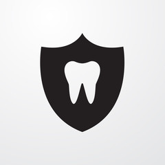 Tooth protection icon for web and mobile