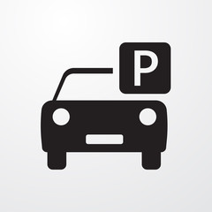 Obraz premium Car parking icon for web and mobile