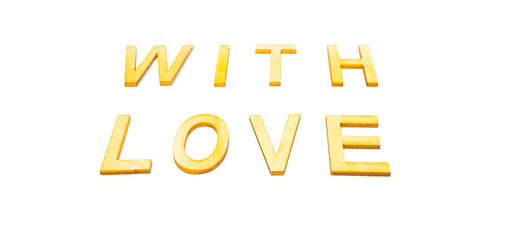 letter with love isolated on white background