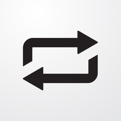 Repeat, loop sign icon