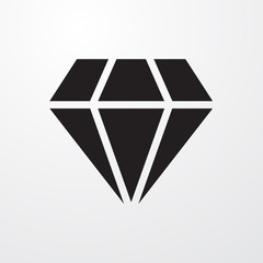  Diamond sign icon for web and mobile.