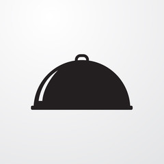 Restaurant cloche sign icon for web and mobile.