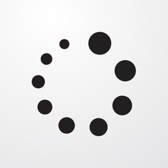 Loading circle sign icon for web and mobile.