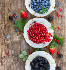 fresh raspberry, red currunt and blueberry