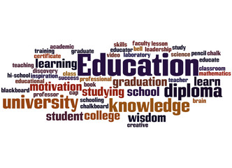 Fototapeta premium Education, word cloud concept
