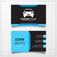Automobile, car sign icon. Business card vector template.