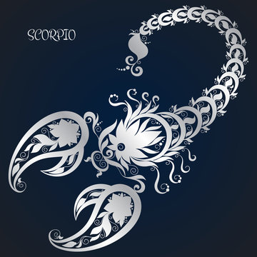 Scorpio . Astrology Zodiac sign. Hand drawn style.