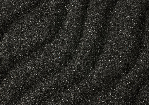 Black Sand Waves Texture As Background