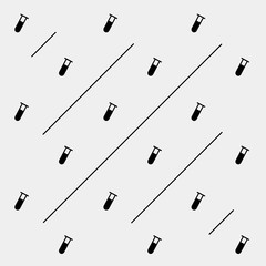 Geometric simple monochrome minimalistic vector pattern, science, bulb