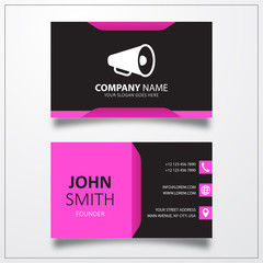 Mouthpiece icon. Business card vector template.