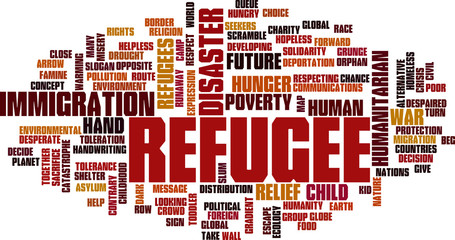 Refugee / Refugee word cloud concept