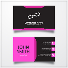 Attachment sign icon. Business card vector template.