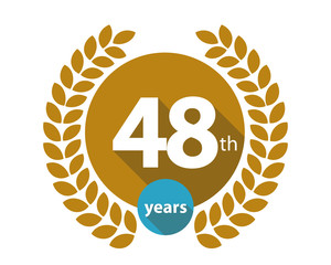 48th years gold circle anniversary logo