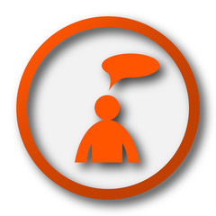 Comments icon - man with bubble
