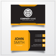 Sewing buttons icon. Business card vector template.