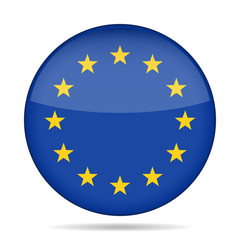 button with flag of flag of EU