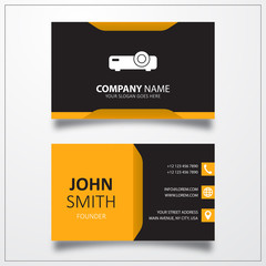 Projector sign icon. Business card vector template.