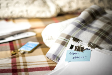 Finish Tonight; Stack of Documents. Working or Studying at Bedro