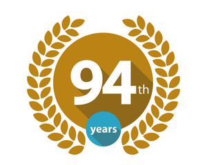 94th years gold circle anniversary logo
