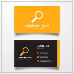 Search sign icon. Business card vector template.