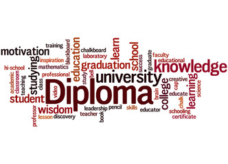 Fototapeta premium Diploma, word cloud concept 2