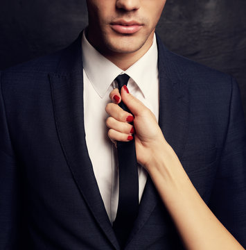 sexy impassioned couple,office love story