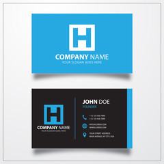 Hospital icon. Business card vector template.