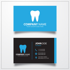 Tooth icon. Business card vector template.