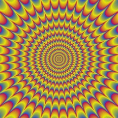 Psycho floral pattern generated texture