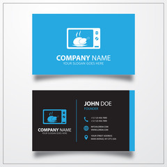 Microwave sign icon. Business card vector template.