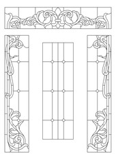 doorway with a stained-glass 