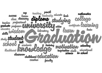 Graduation, word cloud concept 9