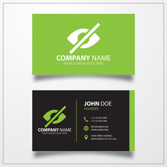 Hide icon. Business card vector template.