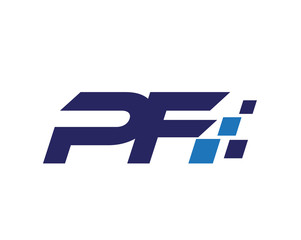 PF digital letter logo