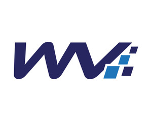 WV digital letter logo