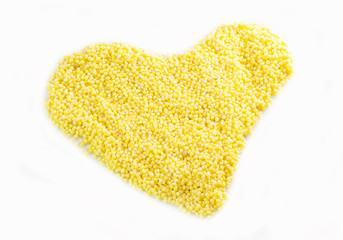 Сердце. Сердечко из крупы 