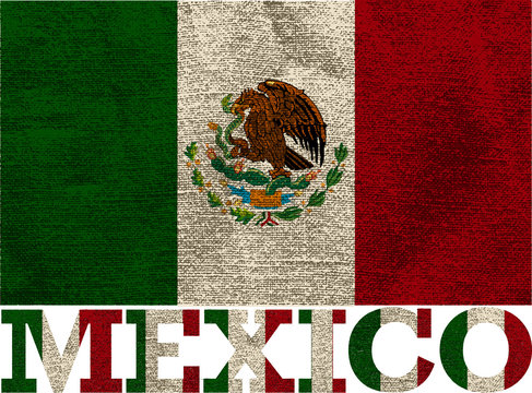  mexican flag, vector illustration