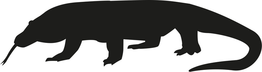 Komodo dragon silhouette